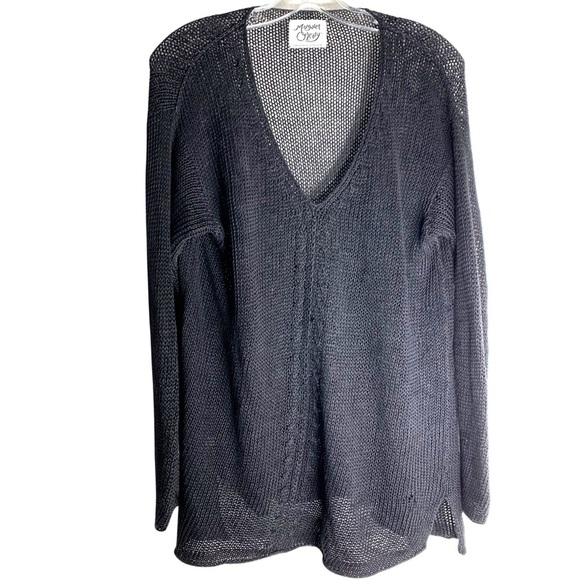 Margaret O'Leary Sweaters - Margaret O’Leary Knit V-Neck Pullover Sweater black